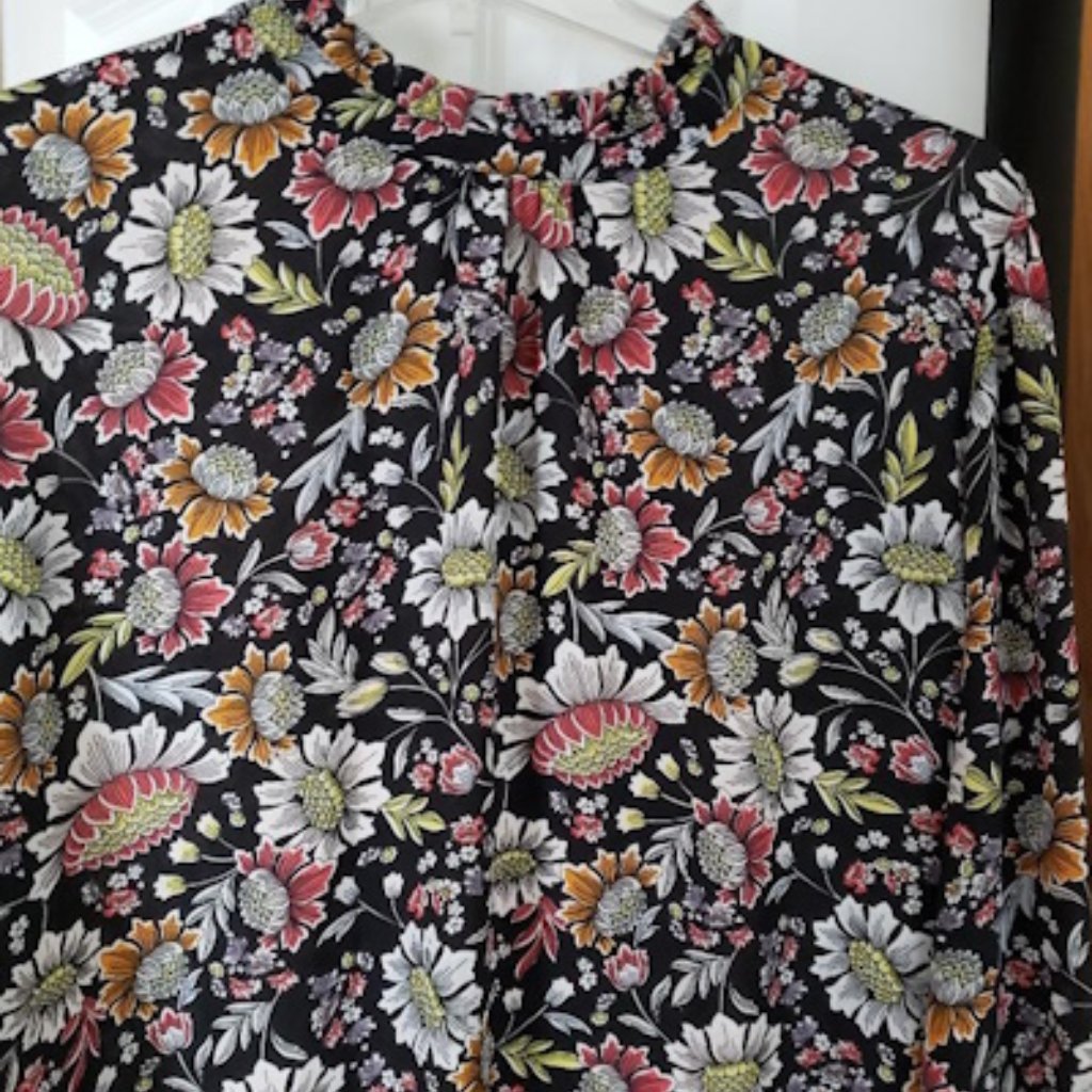 Loft Shirt-Style Flower-Printed Blouse